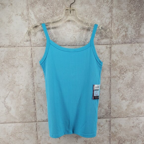 Adult Blue Cami No Boundaries Ribbed Stretch Tank Top Undershirt Size S 3-5 NWT - Picture 1 of 6